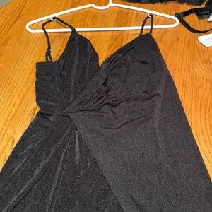 Black glitter night out dress